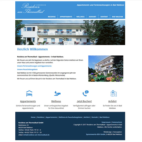 Webdesign Residenz Thermalbad